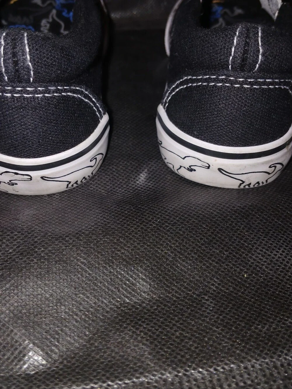 Kids Black Slip-On Canvas Shoes